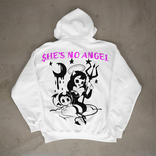 SHE’S No Angel WHTE Hoodie